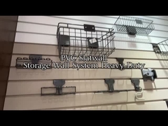 Op maat gemaakte bevestiging Slat Wall Panels grijs pvc garage paneel binnenshuis