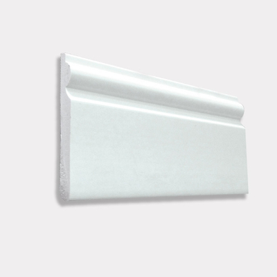 Goede prijs Muur die Vinylpvc-Versieringsraad 95mm X 12mm X 5m begrenzen Plastiek online