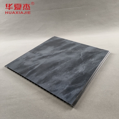 Glanzend marmer zwart PVC wandpaneel Decoratief drukwerk PVC wandpaneel Voor kantoor of hotel