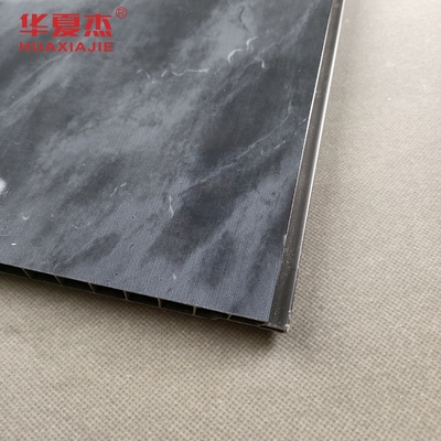 Glanzend marmer zwart PVC wandpaneel Decoratief drukwerk PVC wandpaneel Voor kantoor of hotel