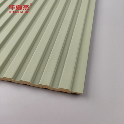 Groothandel gelamineerd wpc-wandpaneel groen en wit pvc-paneel en wpc-bord interieurversiering