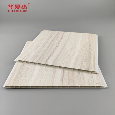Chinese ontwerp warm stempelen Pvc wandpaneel en plafondpaneel hoogglanzend houtkorrels