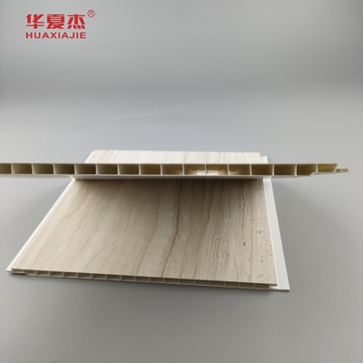 Chinese ontwerp warm stempelen Pvc wandpaneel en plafondpaneel hoogglanzend houtkorrels