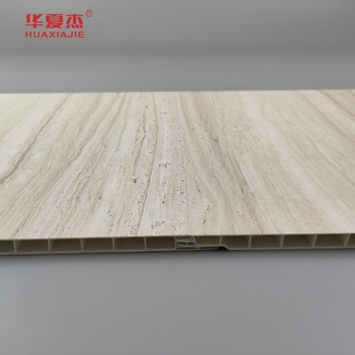 Chinese ontwerp warm stempelen Pvc wandpaneel en plafondpaneel hoogglanzend houtkorrels
