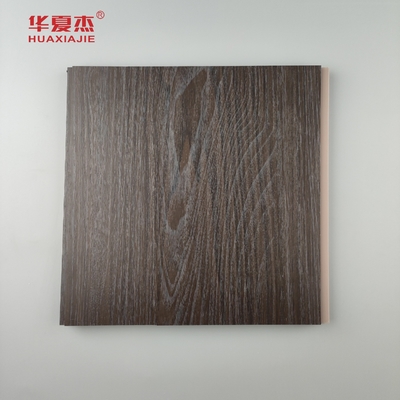 Groothandel Dark Wood Grain Pvc Wandpaneel Vochtbestendige Pvc Plafondpaneel Office Decoratie