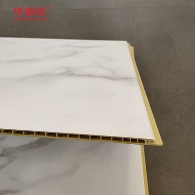 Hoge kwaliteit wit marmer Wpc wandpaneel 600x9mm gelamineerd Wpc board waterdicht gemakkelijk schoon te maken