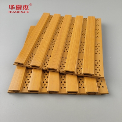 Nieuw ontwerp Fluted Wpc Wandpaneel Perforated Wpc Panel Voor Wand Decoratie