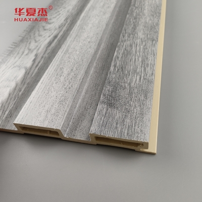 Groothandel Grijze houten ontwerp Fluted Wpc-paneel Wanddecoratie voor thuis Luxe Wpc-wandpaneel
