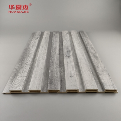 Groothandel Grijze houten ontwerp Fluted Wpc-paneel Wanddecoratie voor thuis Luxe Wpc-wandpaneel