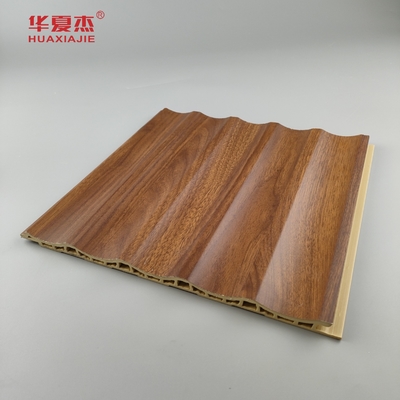 Gelamineerd Wpc wandpaneel Fluted Pvc paneel Wit Hout Graan Wpc paneel Home / Office Decoratie
