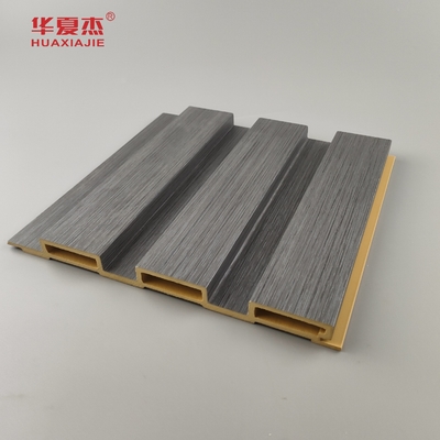 Nieuw product Wpc Fluted Wandpaneel Gelamineerd Hout Graan Wpc Panels Installeer Makkelijk Inwendige Wand Decoratie