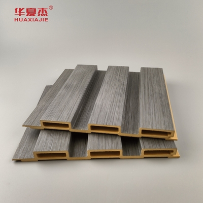 Nieuw product Wpc Fluted Wandpaneel Gelamineerd Hout Graan Wpc Panels Installeer Makkelijk Inwendige Wand Decoratie