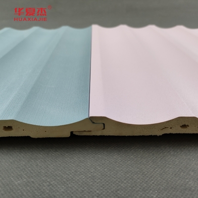 Hoogwaardig wpc geflipt wandpaneel roze en blauw wpc board binnenwand decoratie