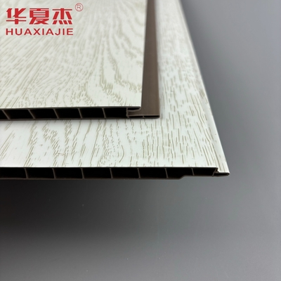 Best verkopende gelamineerde witte pvc wandpaneel gesimuleerd houtgraan pvc plafond decor paneel voor appartement