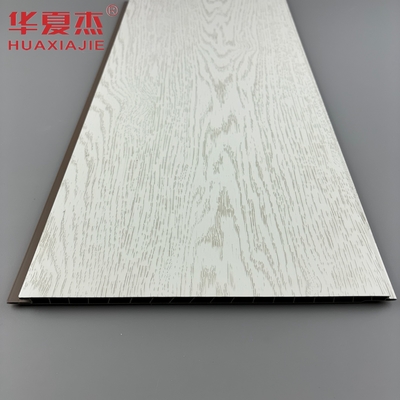 Best verkopende gelamineerde witte pvc wandpaneel gesimuleerd houtgraan pvc plafond decor paneel voor appartement