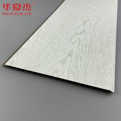 Best verkopende gelamineerde witte pvc wandpaneel gesimuleerd houtgraan pvc plafond decor paneel voor appartement
