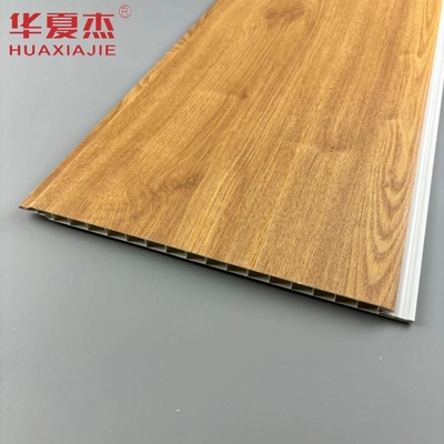 Groothandel Natuur Hout Kleur Waterdicht Muur PVC Panel Gebouw Decoratie Materiaal