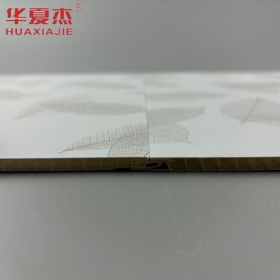 Op maat gemaakte warm stempelde pvc wandpanelen botanische afdruk plafondpaneel pvc voor badkamerdecoratie
