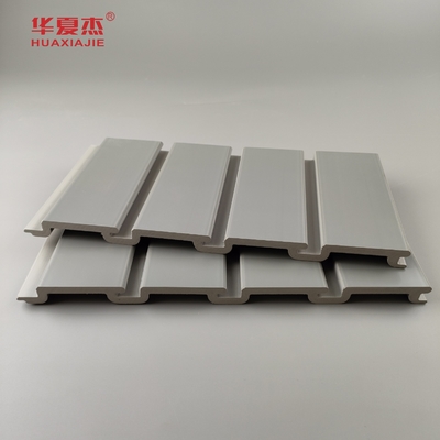 Op maat gemaakte bevestiging Slat Wall Panels grijs pvc garage paneel binnenshuis