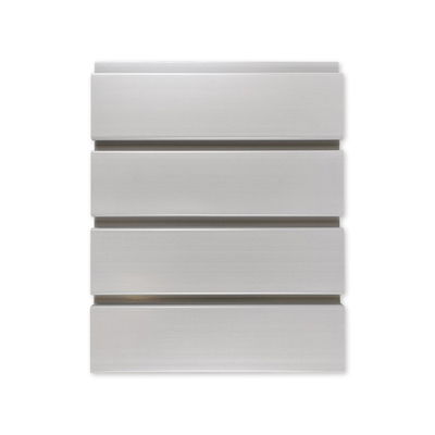 Goede prijs De Comités 12inch van Pvc Slatwall van de V.S. Standaardbreedte Geschat Grey White For Interior Fire online