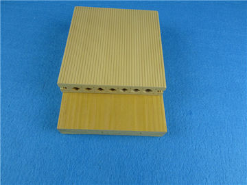 Goede prijs Mouldproof Gele WPC Samengestelde Decking/Eco vriendschappelijke Samengestelde Houten Decking online