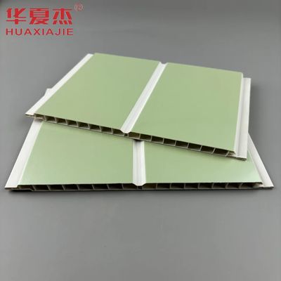 200 mm waterdicht PVC wandpanelen Groen warm stempelen PVC panelen Huisversiering
